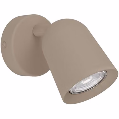 Loops Modern LED Ceiling Spotlight with GU10 Fitting in Beige, Height: 11 cm – 1