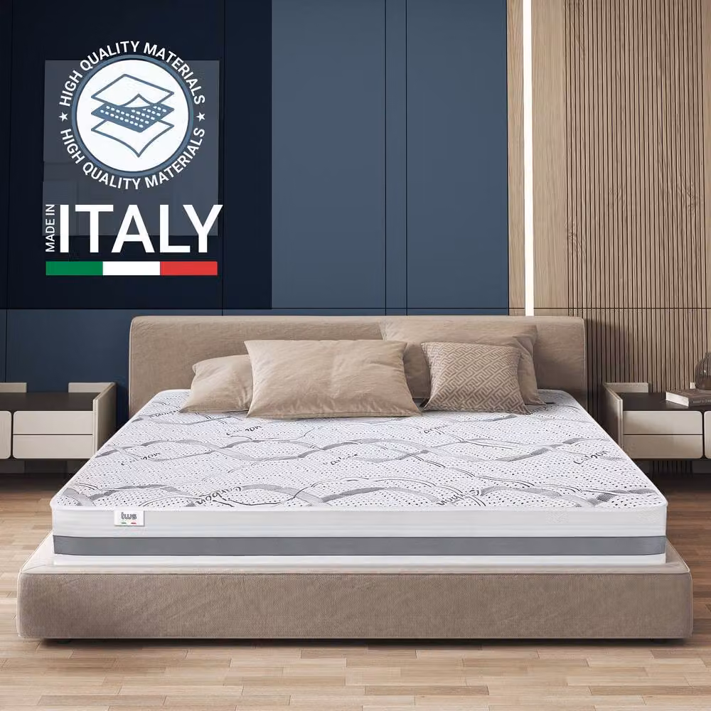 The White Stone Hypoallergenic Viscoelastic Foam Mattress in White, H 22 cm x W 130 cm x D 210 cm – 3