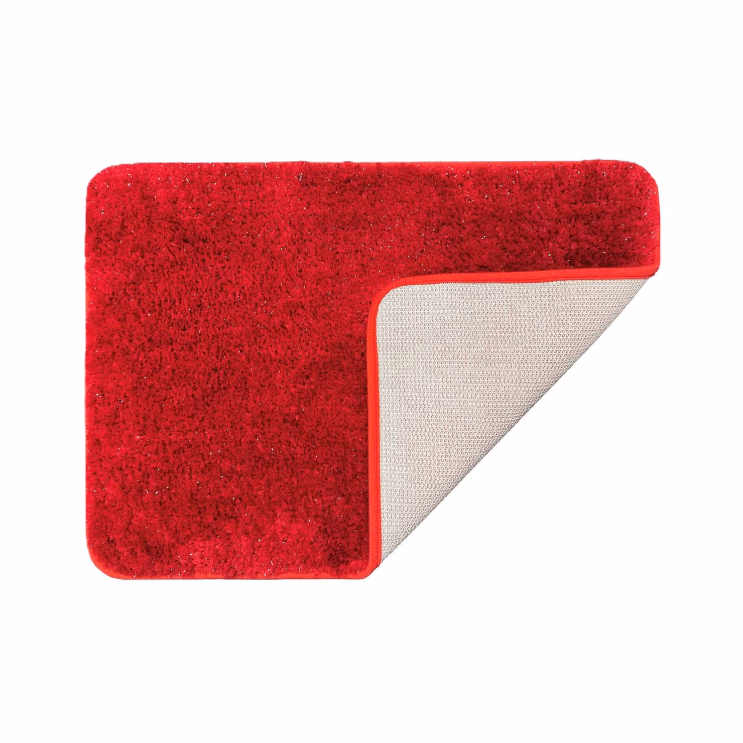 Allure Bath Fashions Bling Sparkle Non Slip Microfibre Bath Mat, Red and Silver, W: 40 cm, D: 60 cm – 2