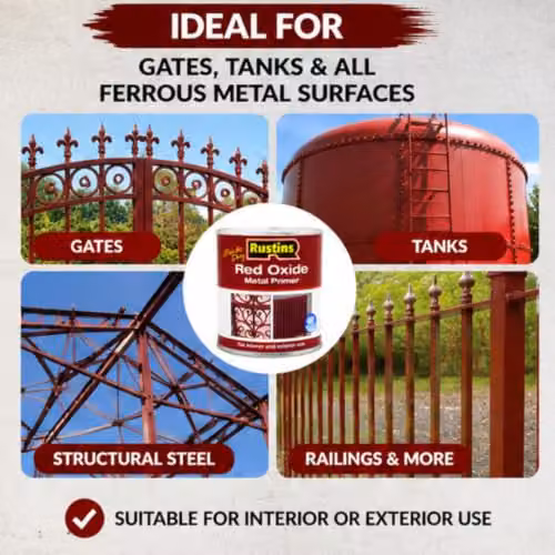 Rustins Red Oxide Quick Drying Metal Primer, 2.5 l – 4