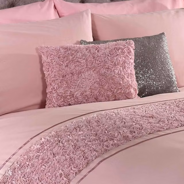 Rapport Home Limoges Pink Floral Rectangular Cushion W/D/H: 30 x 30 x 1 cm