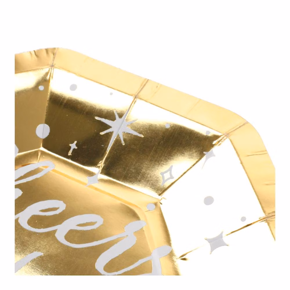 ILFD Group Ltd Gold New Years Eve Paper Plates, 10 Pack – 2