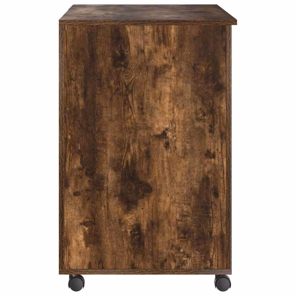 Berkfield Home Traditional Computer Desk in Smoked Oak Brown Engineered Wood – 6
