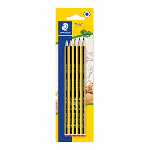 STAEDTLER Noris School Graphite Pencils, HB Degree, Grey (Pack of 5)