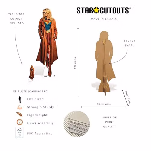 Star Cutouts SC4930 Supergirl Milly Alcock Shades Movie Cardboard Cutout, Multicolour, Height: 190 cm – 3