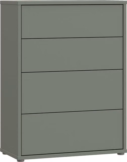Furniture To Go Alice Springs 4 Drawer Chest with Push-Open Drawers in Sage Green