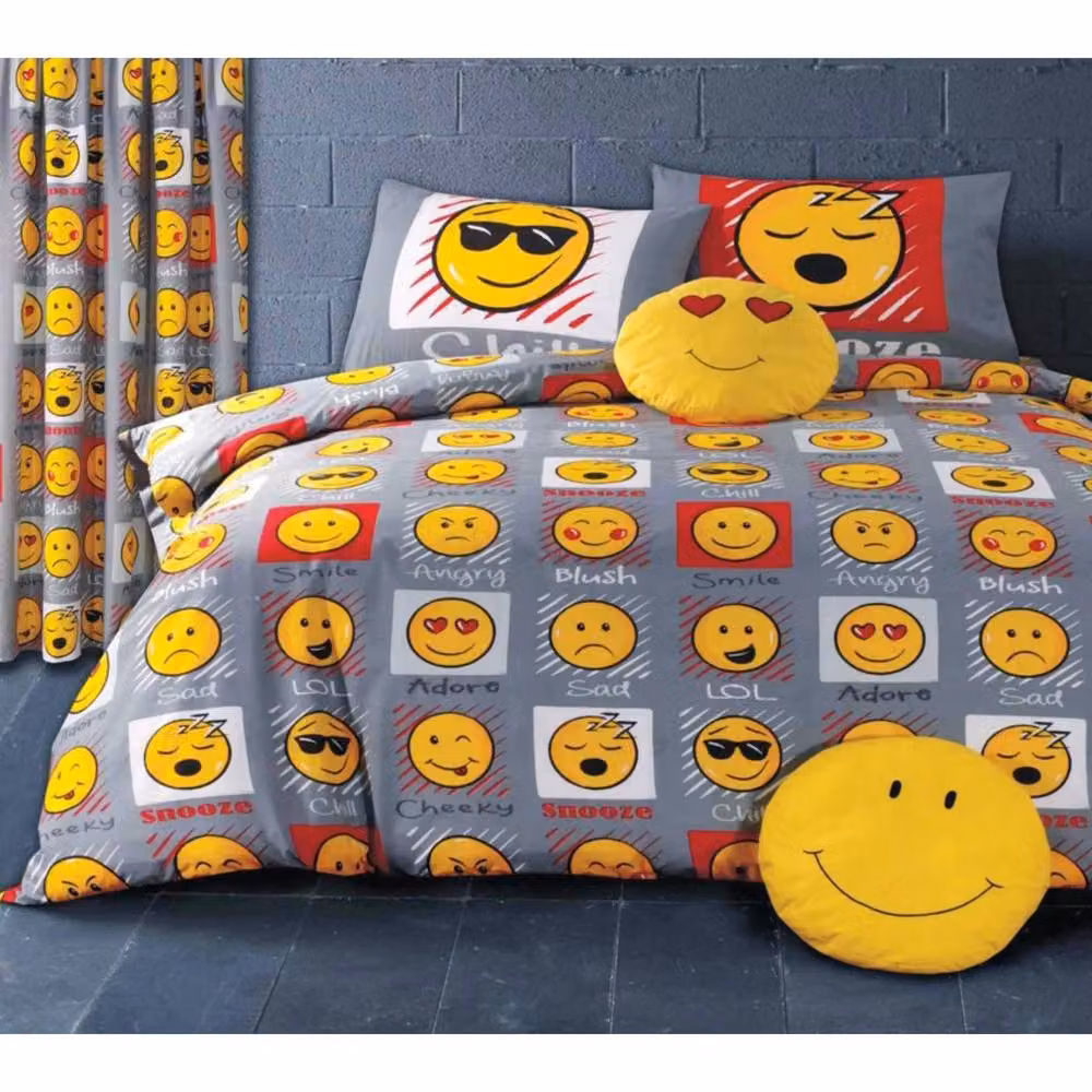 Velosso Expressions Grey Graphic Duvet Cover and Pillowcase Set, W: 180 cm, H: 200 cm – 2