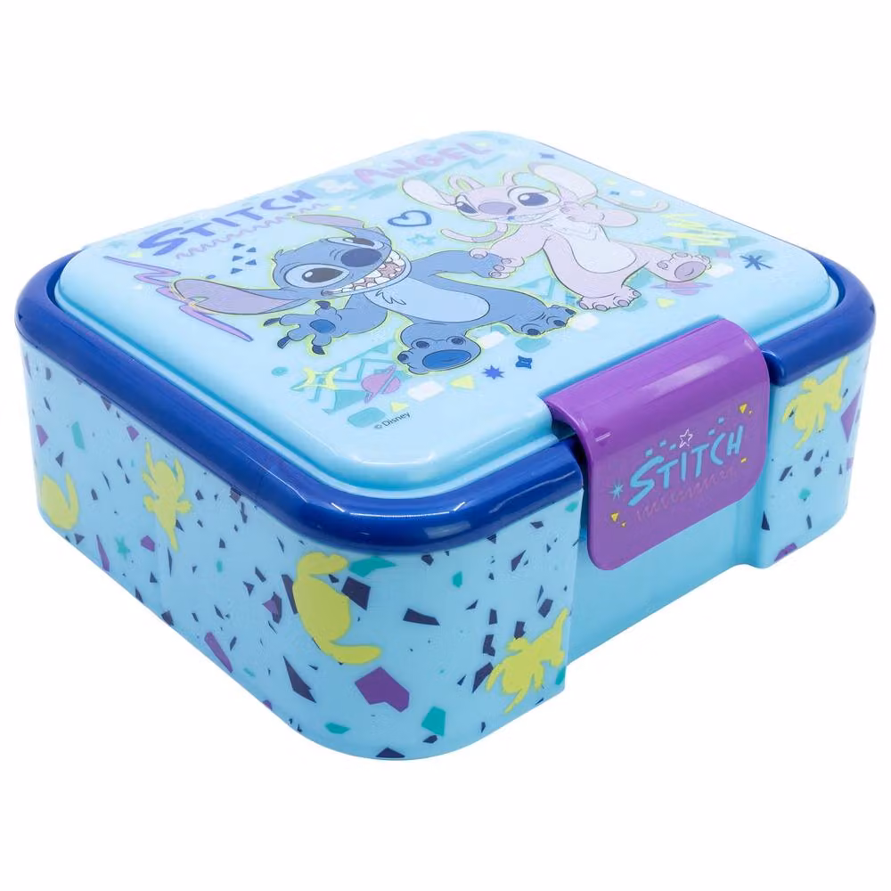 Stitch Multicolour Leakproof Packed Lunch Set with Compartments and BPA-free Plastic – 1