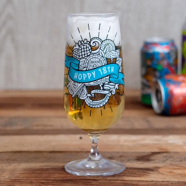 Boxer Gifts Men's 18th Birthday Craft Beer Glass in Transparent – 1