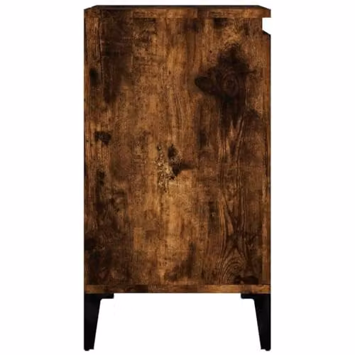 vidaXL Freestanding Bathroom Sink Cabinet in Smoked Oak, W/D/H: 58 x 33 x 60 cm – 4