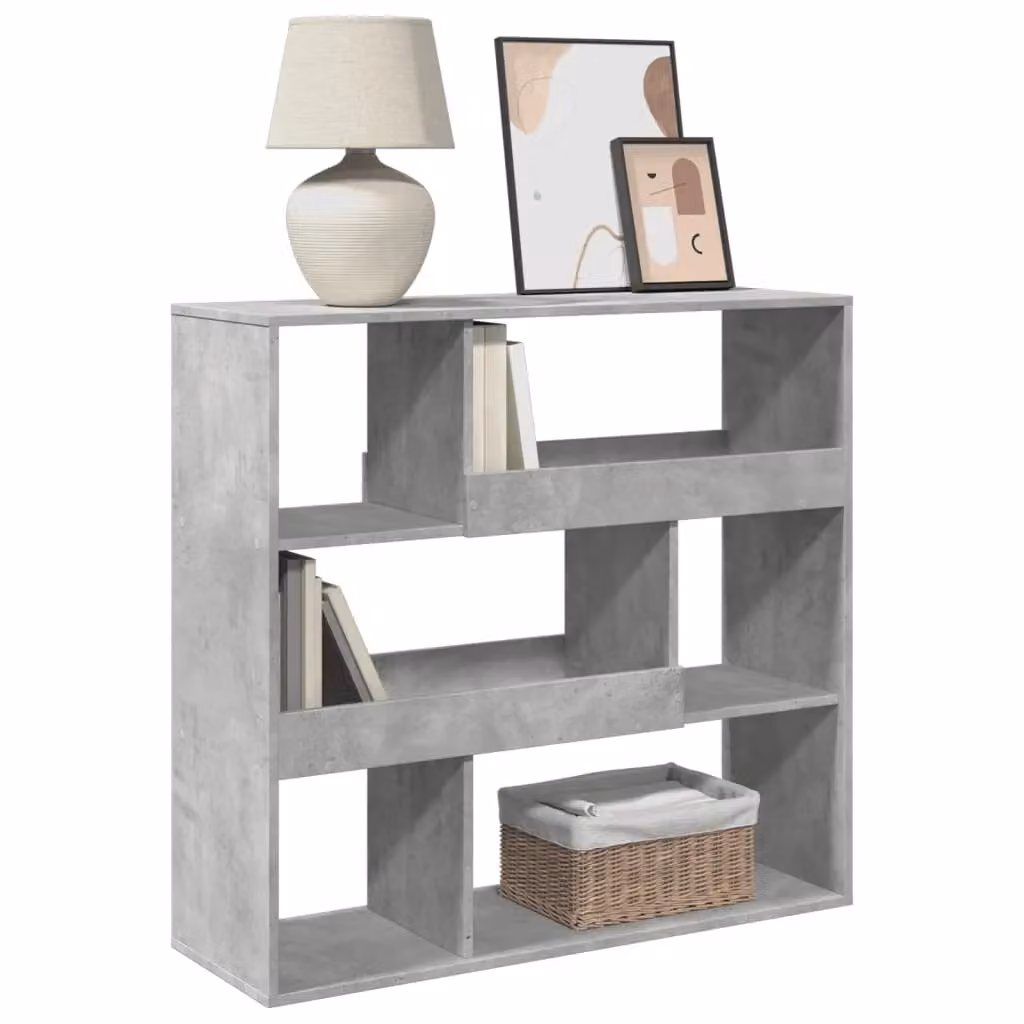Berkfield Home Room Divider in Concrete Grey, W/D/H: 100 x 33 x 94.5 cm – 3