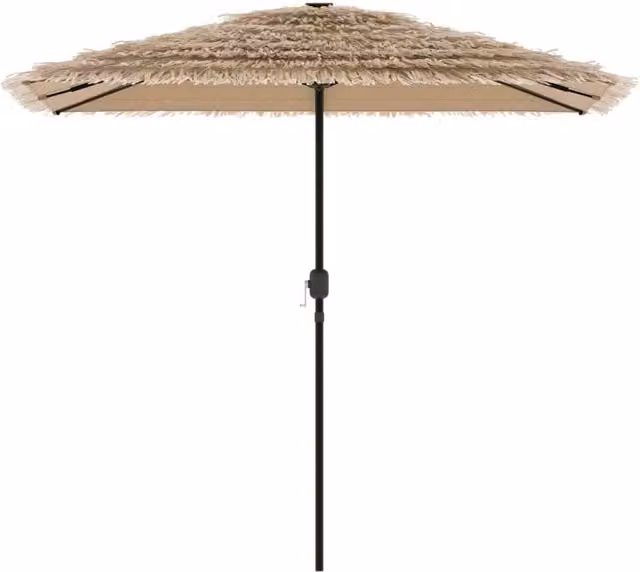 Berkfield Home Durable Garden Parasol with Steel Pole, Brown, W/D/H: 248 x 248 x 248 cm