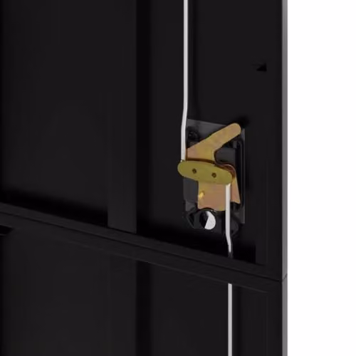 vidaXL Metal File Cabinet in Black with Adjustable Shelves and Lock, H 180 x W 105 x D 40 cm – 5
