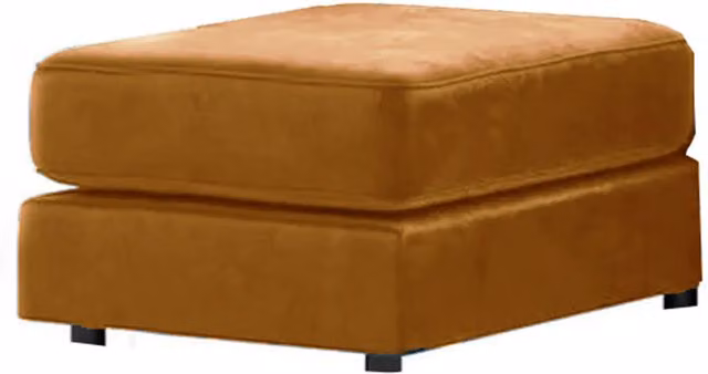 Furnishings For Less UK Brooklyn Gold Plush Velvet Cube Footstool W/D/H: 55 x 42 x 42 cm