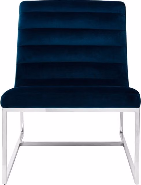 Orsina Midnight Blue Velvet Cocktail Accent Chair – 1