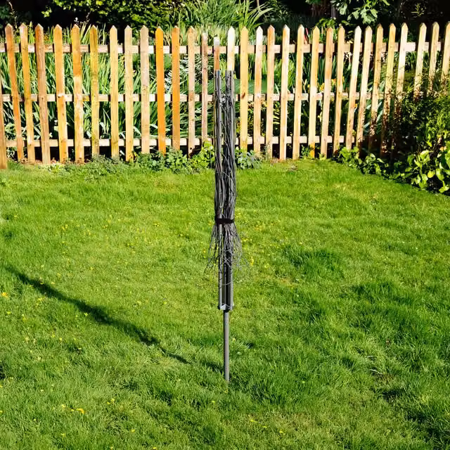 Addis 4 Arm Rotary Airer in Grey Coated Steel with 50m Drying Capacity