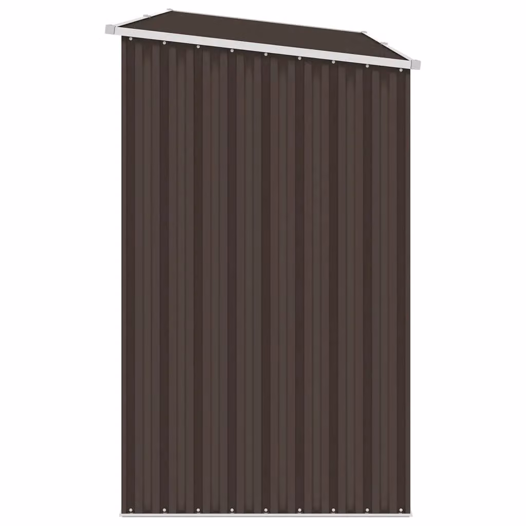 Berkfield Home Garden Brown Galvanised Steel Firewood Shed W/D/H: 245 x 98 x 159 cm – 4