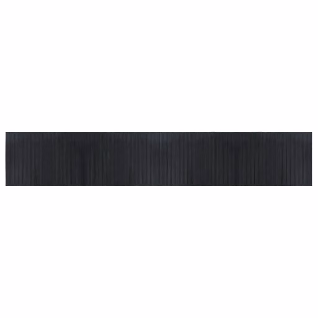 Berkfield Home Rectangular Bamboo Rug in Black, W: 70 cm, L: 400 cm – 2