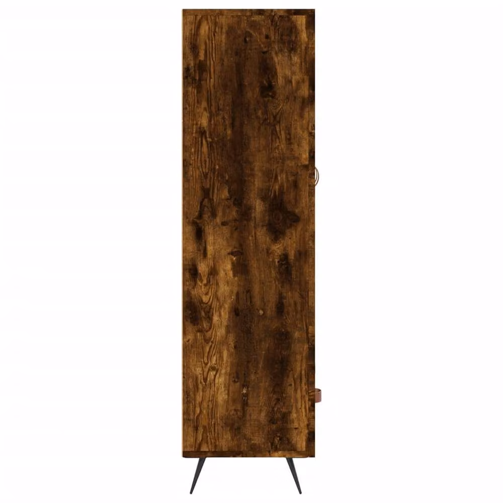 Berkfield Home Highboard in Smoked Oak and Brown with Glass Doors, W/D/H: 69.5 x 31 x 115 cm – 5