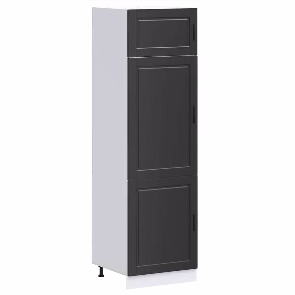 Berkfield Home Porto Wall-Mounted Kitchen Cupboard in Black Matt MDF – 2