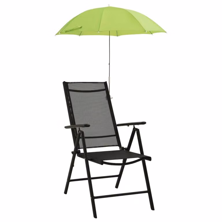 Berkfield Home Practical Camping Chair Parasols, 2 Pack, Green, Height: 105 cm