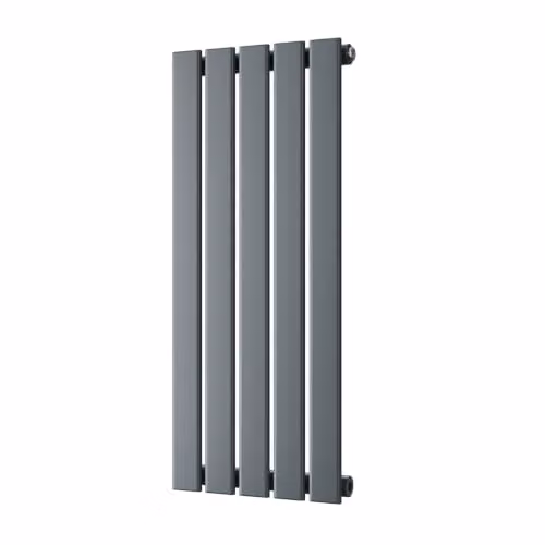 Typhoon Anthracite Flat Tube Horizontal Designer Radiator, W: 340 mm, H: 800 mm – 2