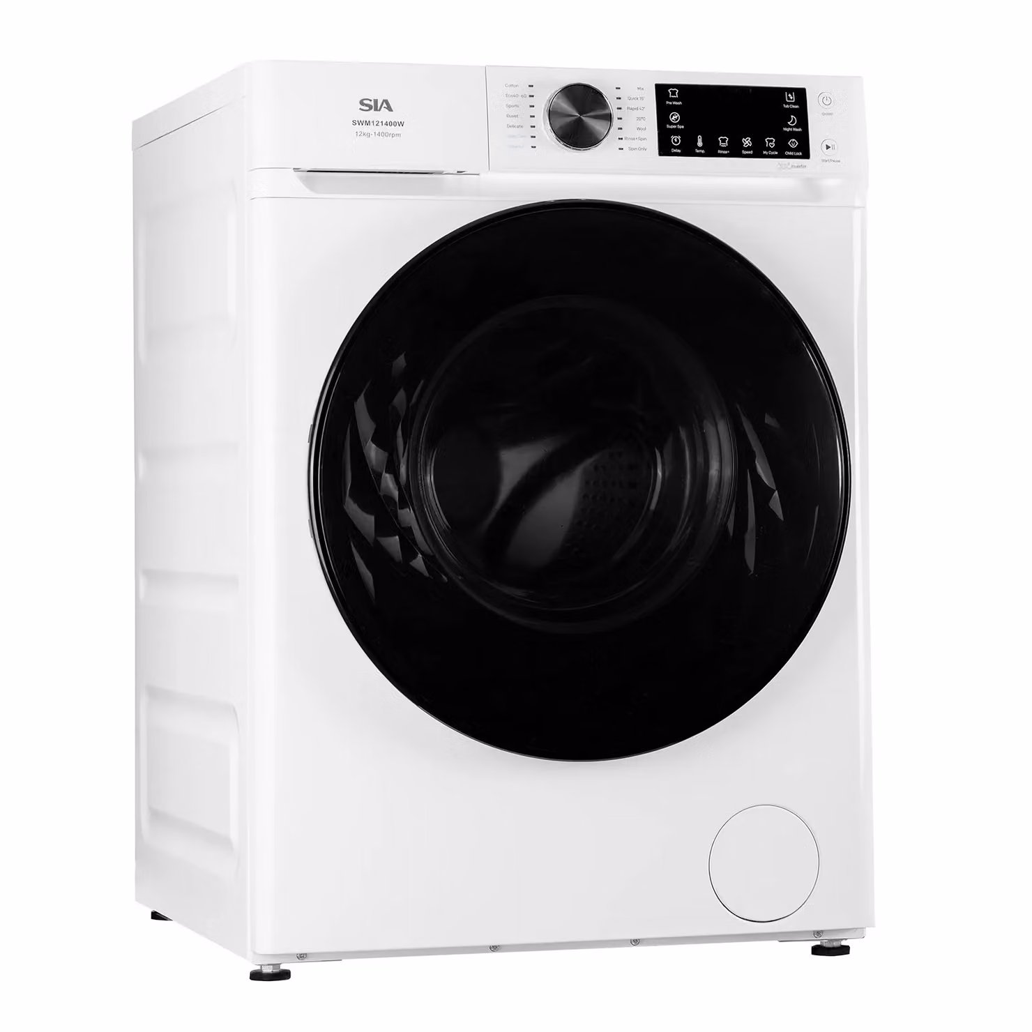 SIA SWM121400W BLDC Inverter Front Loader Washing Machine, 12kg, White, A Energy Rating, W/D/H: 60.0 x 59.5 x 85.0 cm – 2