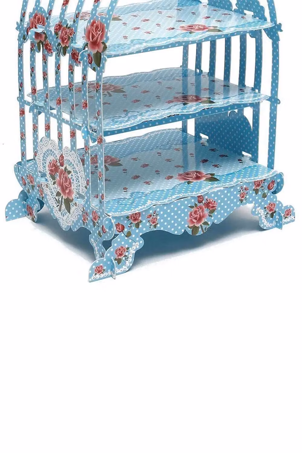 Neel Blue Birdcage Cupcake Stand, 3 Tier Vintage Dessert Tower in Blue – 2