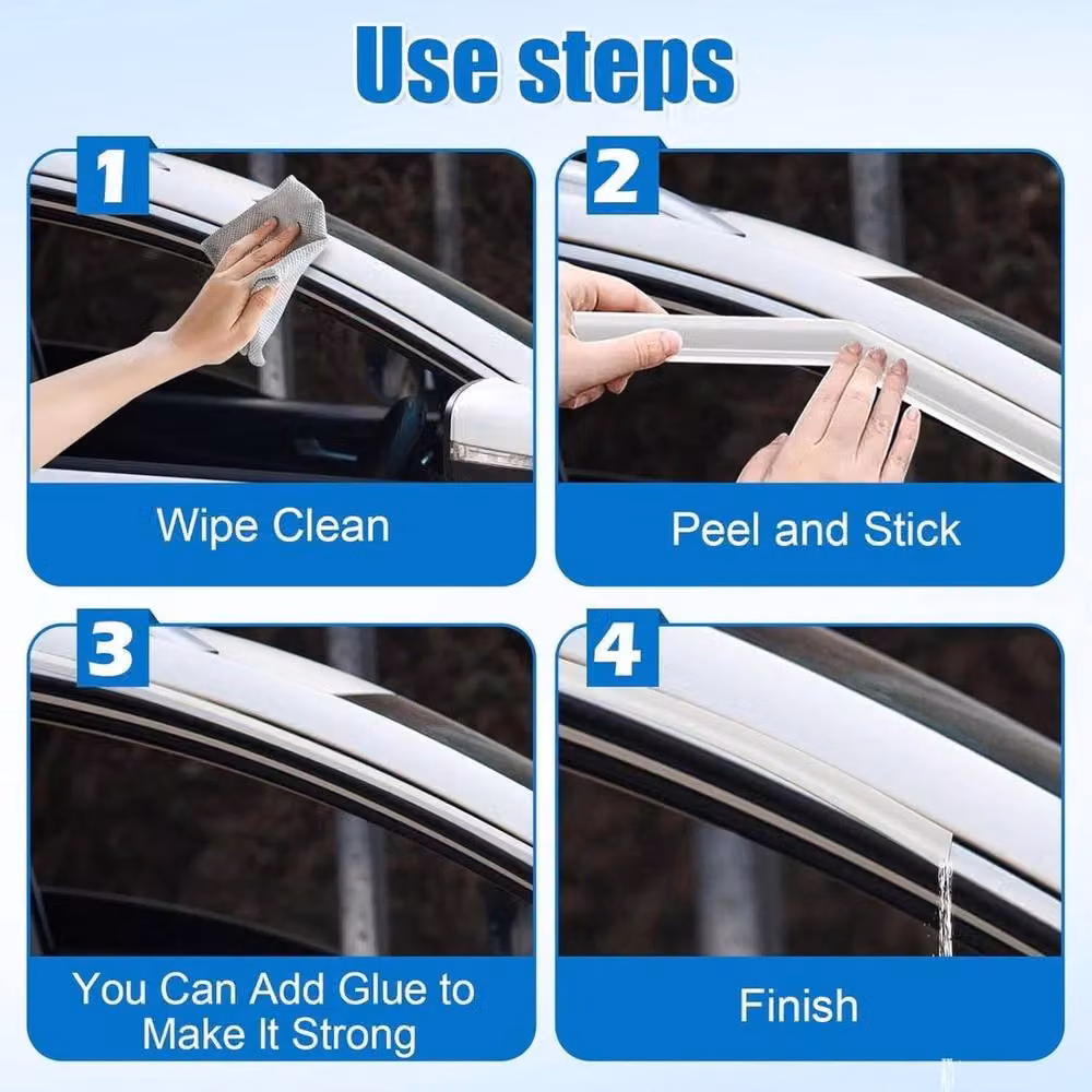 NESTLUNE Drip Stop Door Gutter Rain Deflector, White, W: 100 cm, H: 40 cm – 5