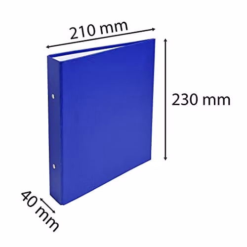 Exacompta A5 Polypropylene Ring Binder in Blue and Multicolour – 2