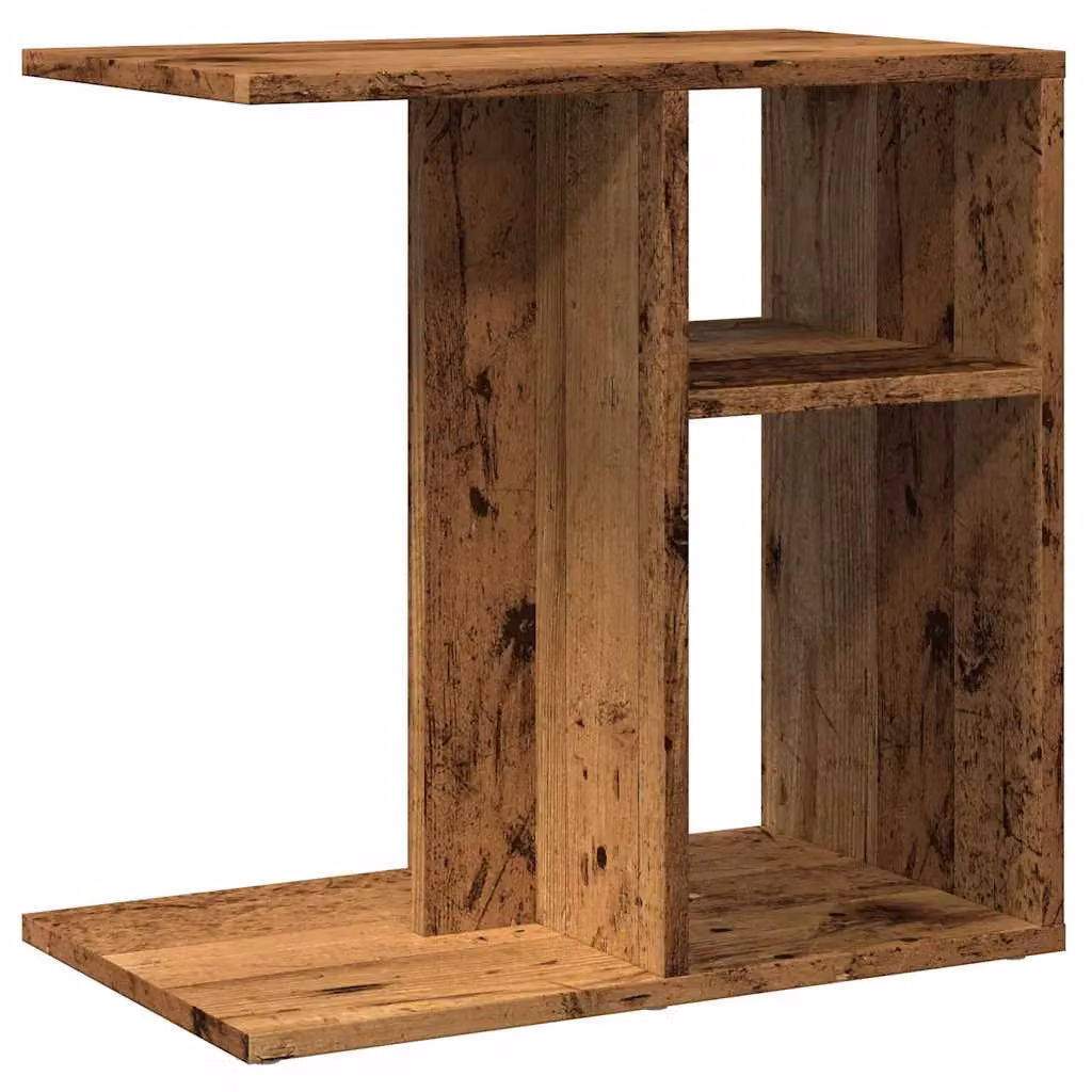 Berkfield Home Old Wood Side Table in Brown, W/D/H: 50 x 30 x 50 cm – 6