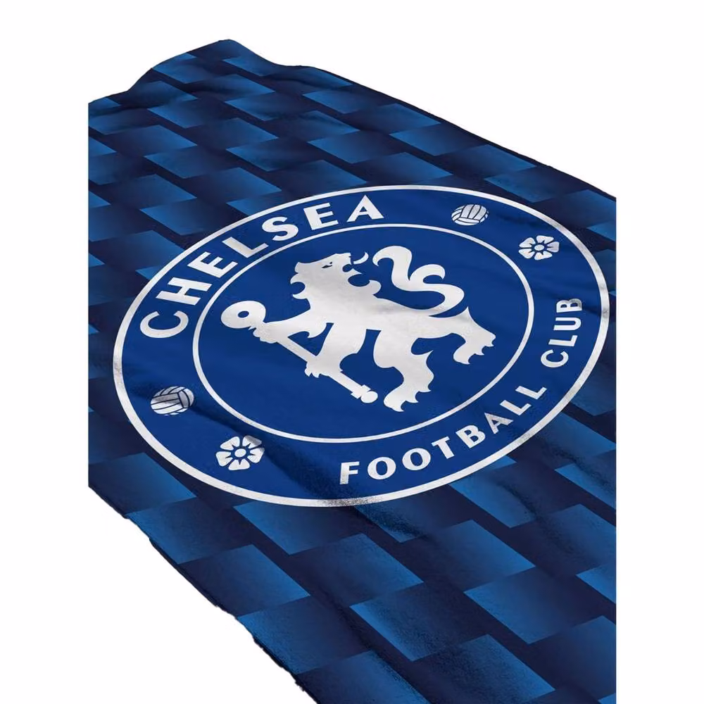 Chelsea FC Blue Geometric Cotton Beach Towel – 2