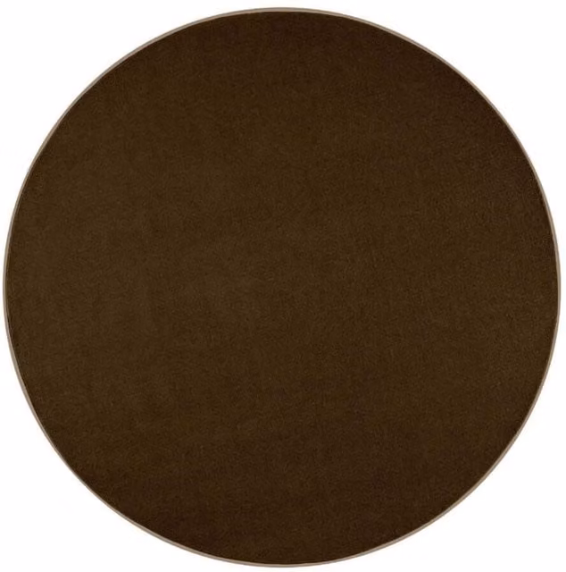 Hanse Home Round Brown Polypropylene Plain Minimalist Rug