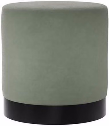 Lemon Pavilion Furniture Lara Small Pouffe in Sage and Black Fabric, W: 41.5 cm, D: 41.5 cm, H: 44 cm – 2