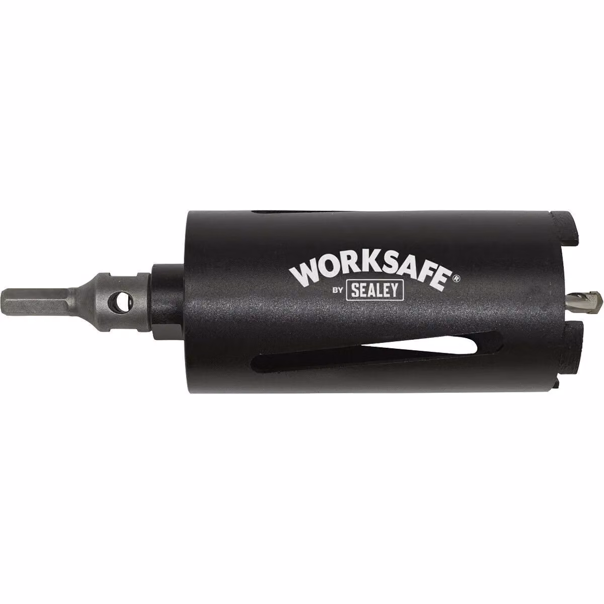 Loops Diamond Core Drill Hole Saw with Hex Drive Adaptor, Black and Multicolour, Diameter: 78 mm, Depth: 150 mm – 2