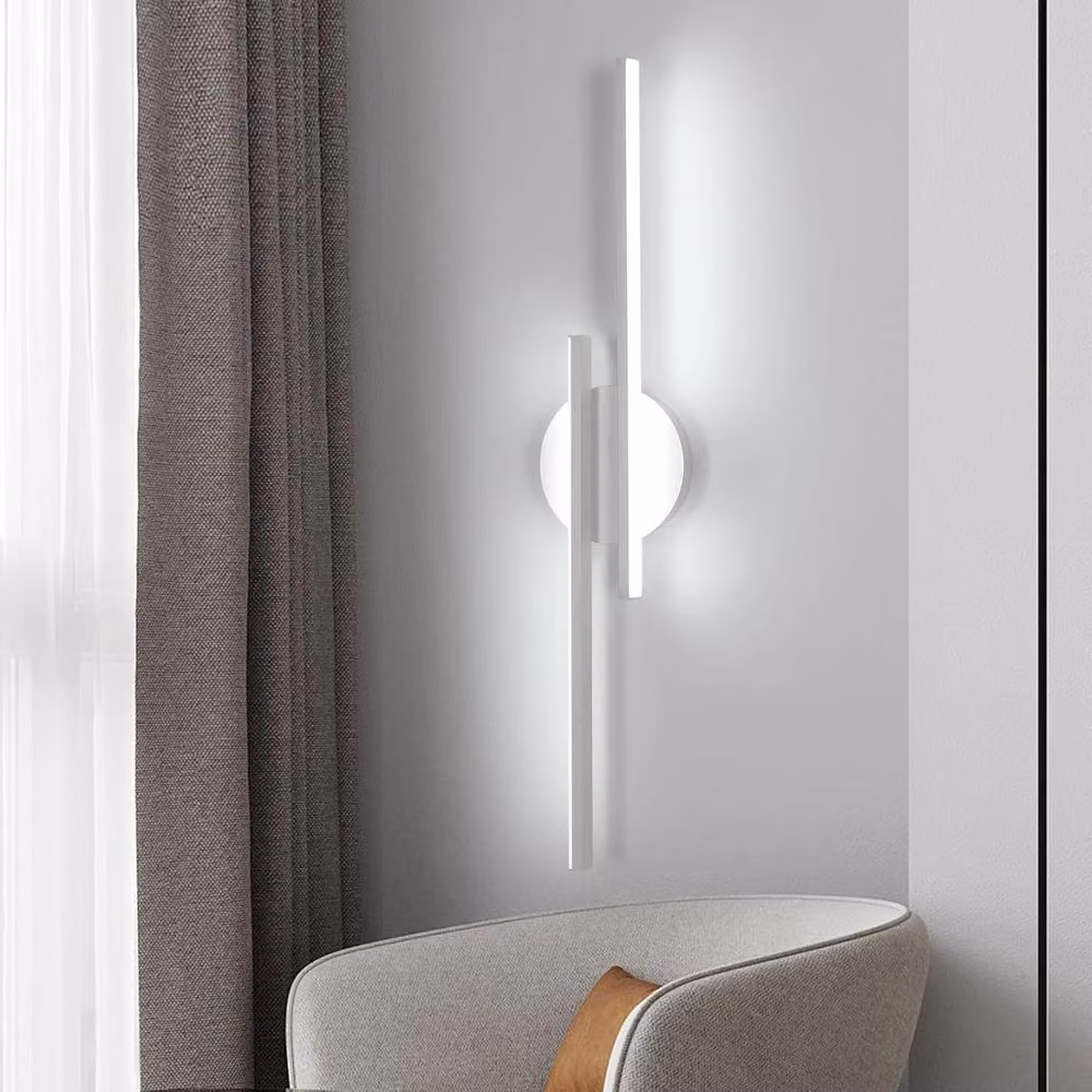 Goeco LED Indoor Up and Down Wall Light, 24W, 6500K Cool White, White Aluminium Metal Accent Lamp for Bedroom and Hallway – 2