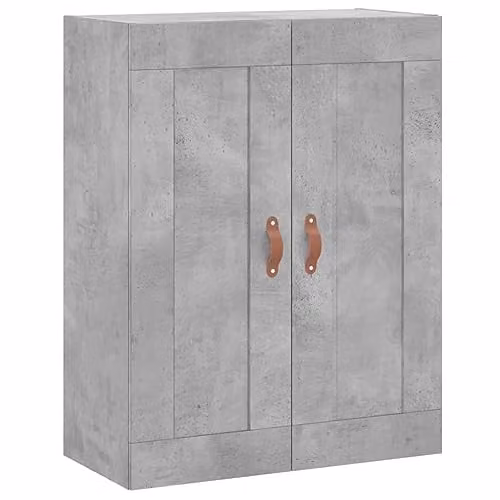 vidaXL Wall Mounted Cabinet in Concrete Grey, Modern MDF Design, W/D/H: 69.5 x 34 x 90 cm