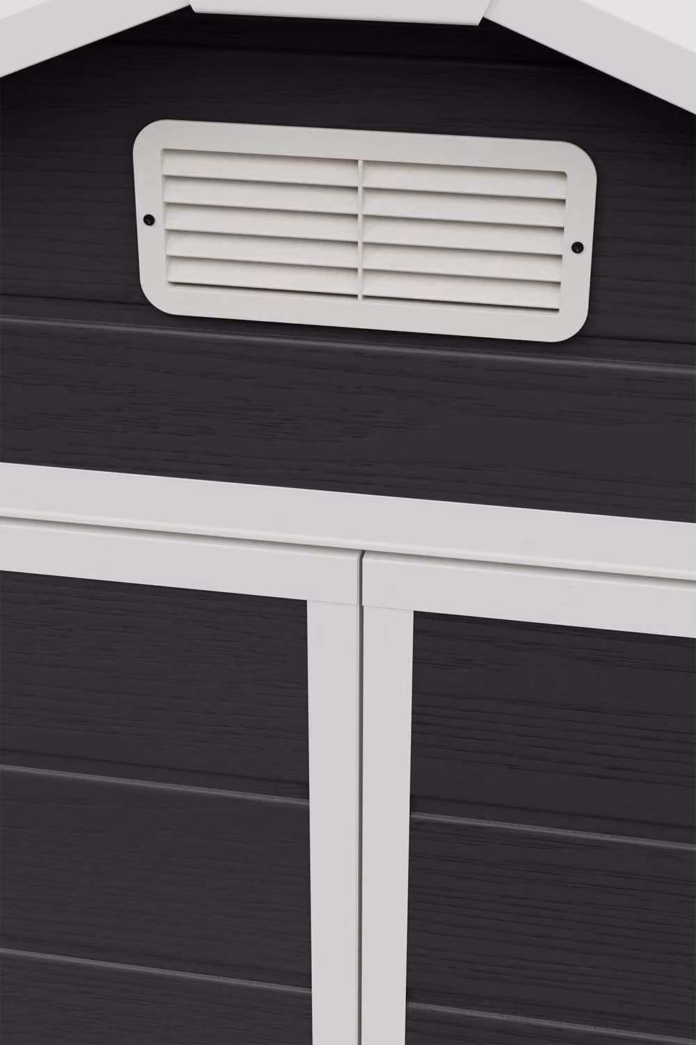 Living and Home Black Plastic Outdoor Garden Storage Shed with Gable Roof, W: 182.88 cm, D: 182.0 cm, H: 218.0 cm – 6