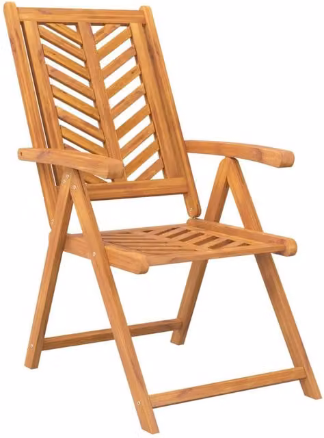 Berkfield Home Set of 2 Reclining Acacia Wood Garden Chairs in Brown – 1