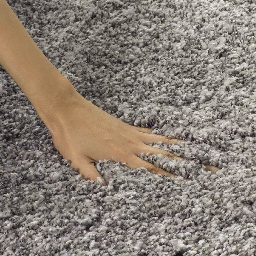 Bravich LTD California Thick Shaggy Round Rug in Green, Silver or Grey, Diameter: 120 cm – 2