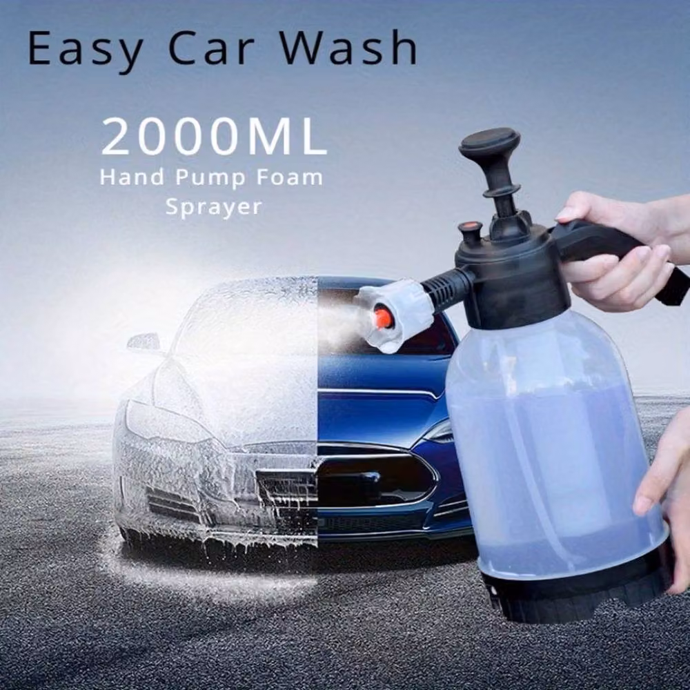 PAWNORA Hand Held Car Wash Foam Sprayer, 2L, White and Transparent – 5
