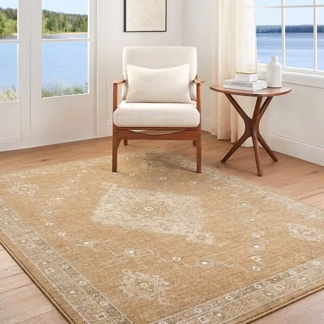 Livabliss Becki Owens Penny Vintage Boho Fringe Rug in Beige and Tan, W: 160 cm, D: 215 cm – 1