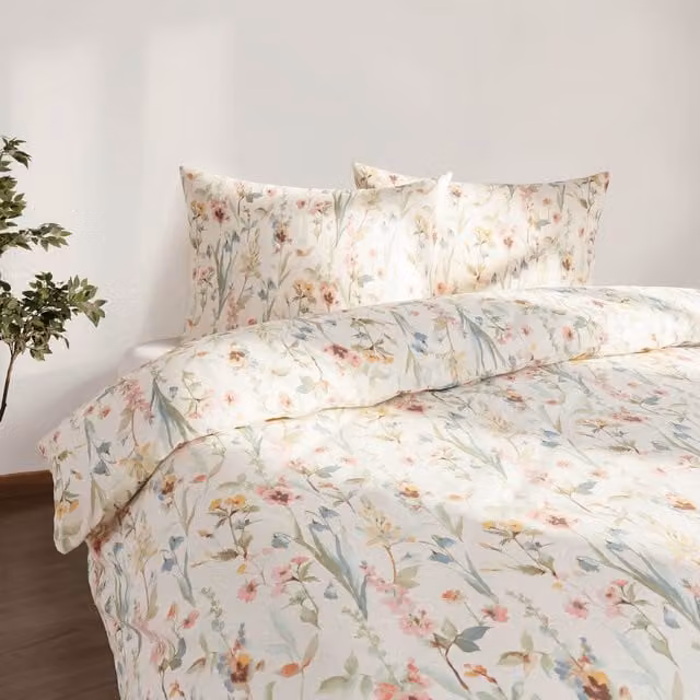 Martex Studio Edition Spring Meadow Pearl Floral Duvet Cover Set, Multicolour, 200 x 200 cm