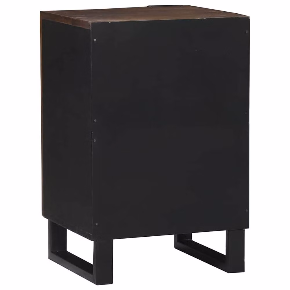 Berkfield Home Modern Freestanding Bathroom Cabinet in Brown Solid Mango Wood W/D/H: 38 x 33.5 x 58 cm – 3