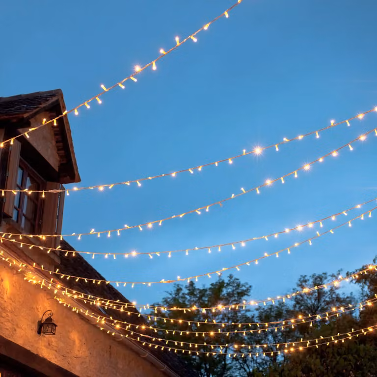 Core Connect 200 Warm White Connectable Fairy Lights with 20m Transparent Cable