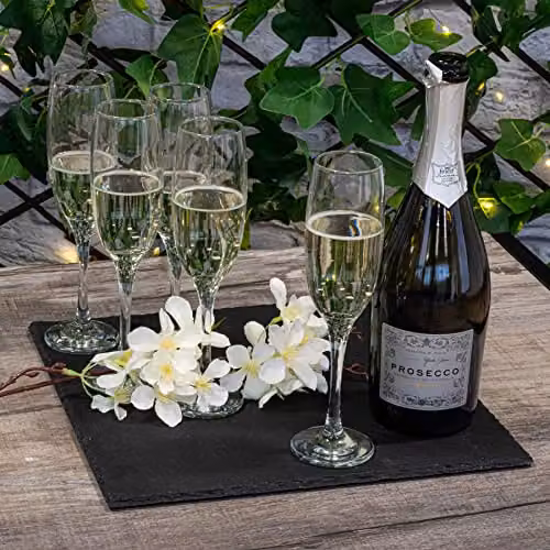 LAV Venue Champagne Flutes, 12 Piece Set, Transparent Glass, 220ml – 2