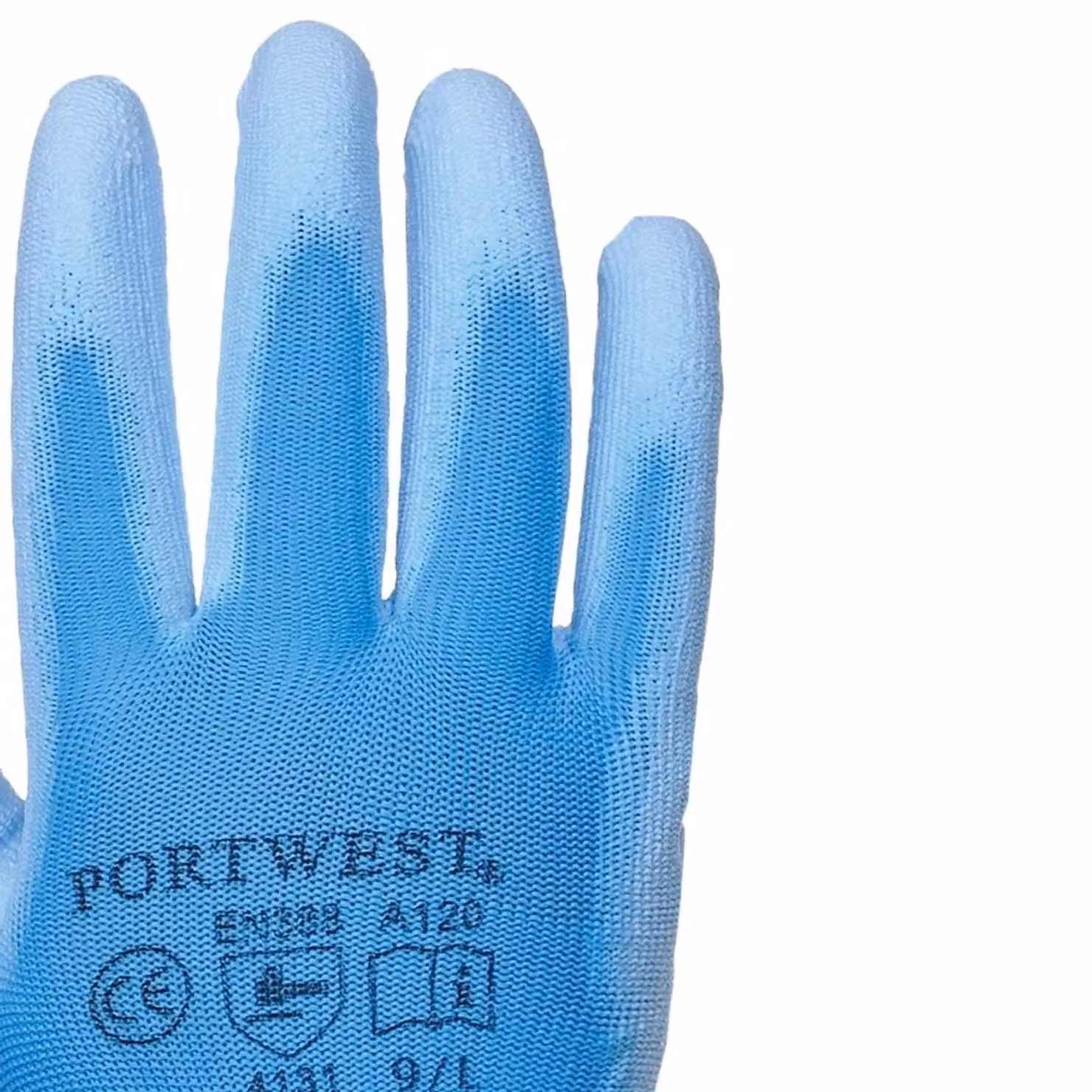 Portwest PU Palm Coated Workwear Gloves, Pack of 2, Blue, Size: XL – 2