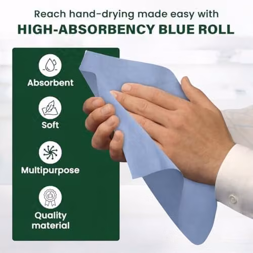 ECONX Blue 2-Ply Paper Centrefeed Rolls, 150m, Pack of 6 – 5
