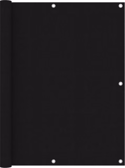 Berkfield Home Balcony Screen in Black Oxford Fabric, W: 120 cm, L: 500 cm