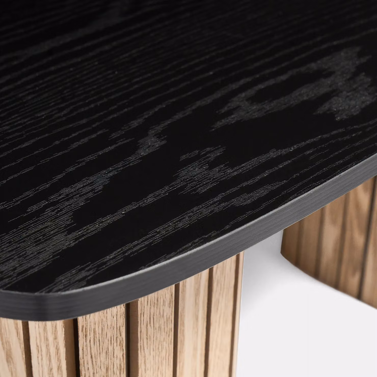 OHS Madison Ribbed Long Coffee Table and Side Table in Black and Multicolour – 5